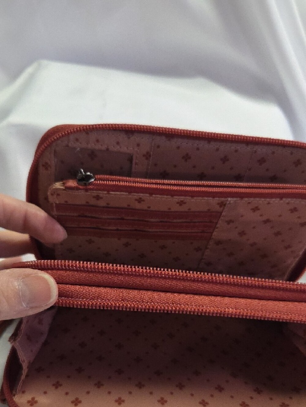 lug Quilted Crossbody Bag in Brick Red - Picture 8 of 9